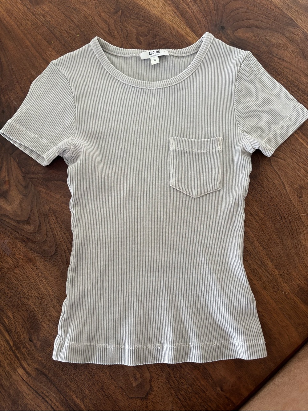 Agolde Women's Arlo Rib Pocket Tee